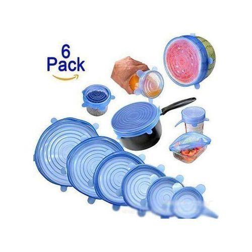 Set de 6 Couvercles Alimentaires Réutilisables en Silicone Pratiques et Écologiques