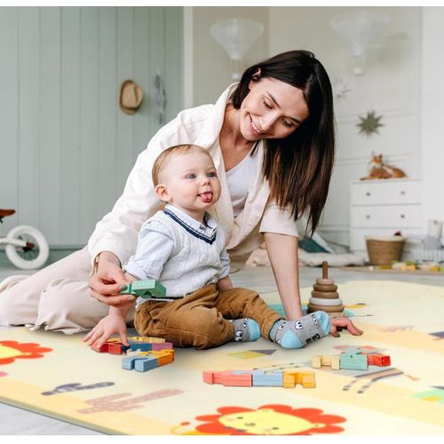 Grande Tapis antichoc, antiallergique pour chambre d'enfant motif animeaux