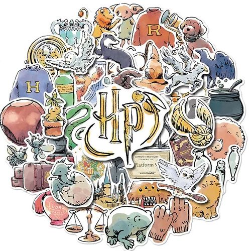 Harry Potter Stickers Anime, tv, film, Phone, Laptop Scrapbook Suitcase lot \ 30 pcs
