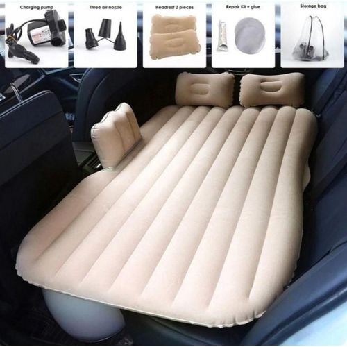 Matelas Gonflable pour Voiture avec Pompe 12V – Lit de Voyage Érgonomique avec Oreillers