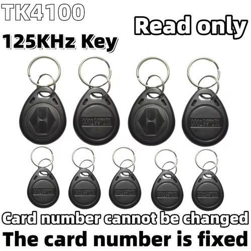 Lot de 9 porte-clés RFID 125 kHz, carte d'identification de proximité, jeton, étiquette, carte à clavier EM4100 TK4100 T5577, carte d'identité réplicable, carte-clé copiable, copie de carte d'identité, réinscriptible