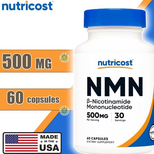 NMN, 500 mg, 60 Capsules, ß-Nicotinamide Mononucleotide