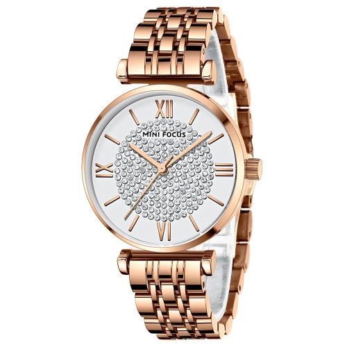 Montre Femme Élégante – Acier Rose Dorée – Design Chic & Moderne