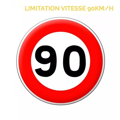 Autocollant de sécurité - Lot de 5 - Limite de vitesse du véhicule limitée à 90 MPH