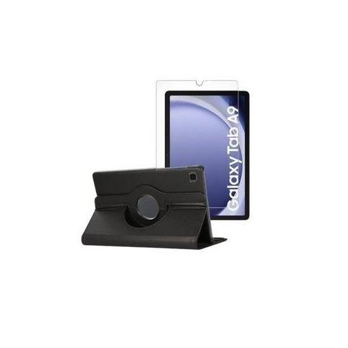 Coque pochette Cover tablette 360° rotative élégante et résistante pour Samsung galaxy Tab A9 8.7 Avec Antichoc verre trempe