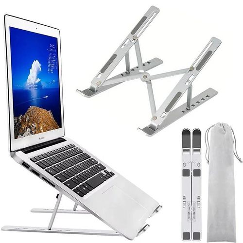Support de refroidissement portable pour ordinateur portable, support réglable pour ordinateur portable, support de rehaussement pour ordinateur, base stable pour la saisie, compatible avec Macbook Air