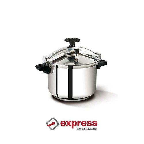 Cocotte-minute 12 L en inox – Autocuiseur avec panier multifonction offert