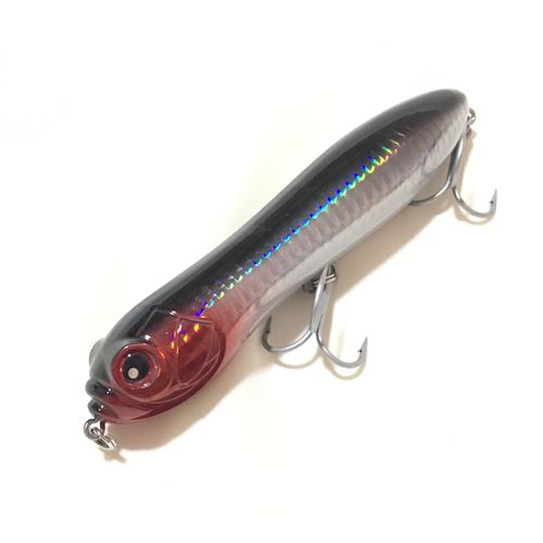 Leurres durs top water joebaggs 32g noir tete rouge