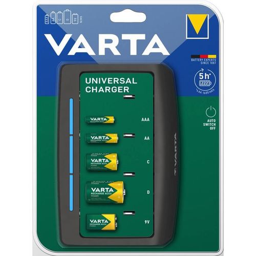 Chargeur de piles Caricatore Universale noir AAA, AA, C, D et 9v