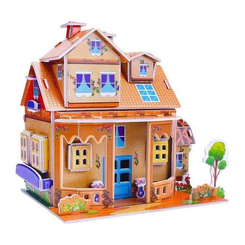 les jeux de puzzle 3D maison de dessin animé 3D pour les enfants