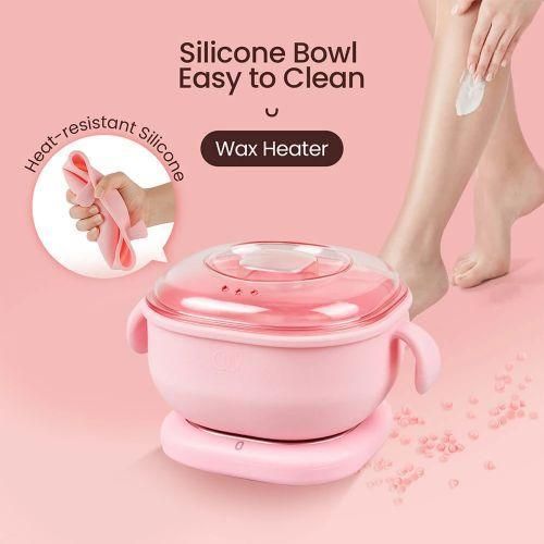 Chauffe-Paraffine Portable Pliable en Silicone, Appareil d'Avertissement, Épilation Corporelle, SPA, Pot pour Voyage, 400ml