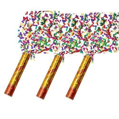 Ensemble de Trois Party Popper pour Anniversaire et Événements