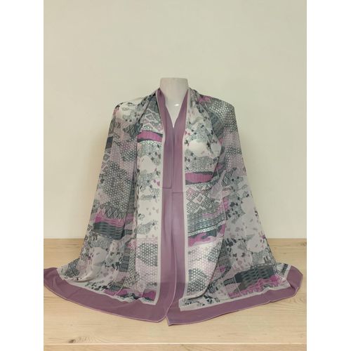 Hijab Châle en crêpe imprimé de haute qualité + Cadeau