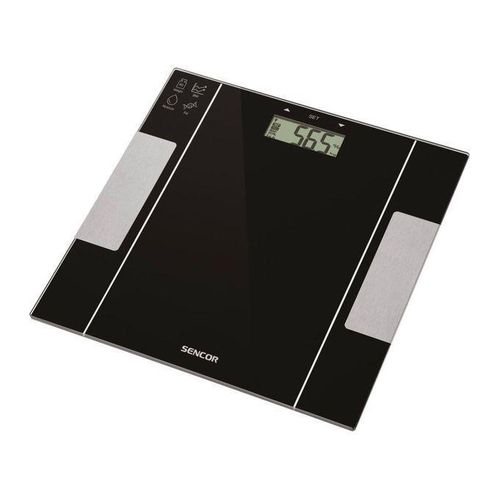 Pèse-Personne Fitness SBS 5050BK Noir – Analyse de la Masse Grasse, IMC (BMI), Eau Corporelle, Mémoire 12 Utilisateurs, 150 kg
