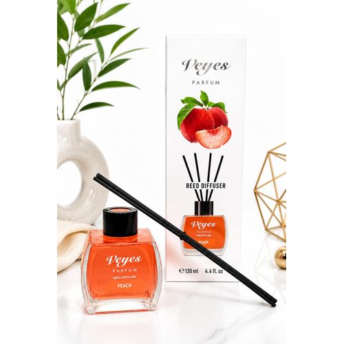 Diffuseur de Parfum à Bâtonnets Pêche 130 ml – Reed Diffuser – Parfum d'Ambiance Longue Durée