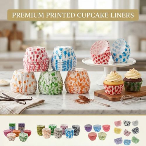 Lot de 400 caissettes en papier pour mini muffins et cupcakes, pour cuisson et décoration (colleur aléatoire)