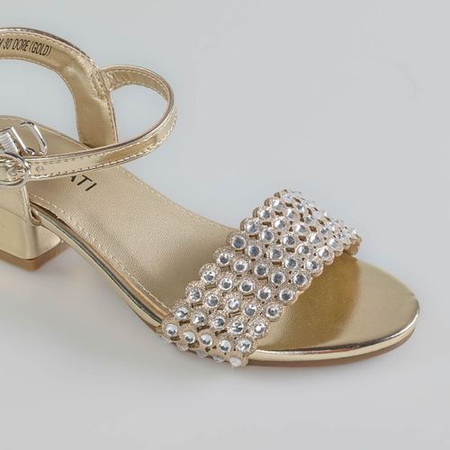 Lila – Sandales demi talon Fille en Doré