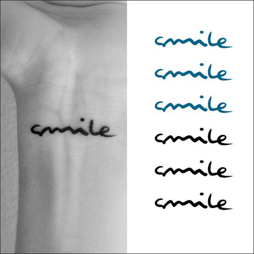Tatouage "Smile" Temporaire pour hommes et Femmes (6 pieces)