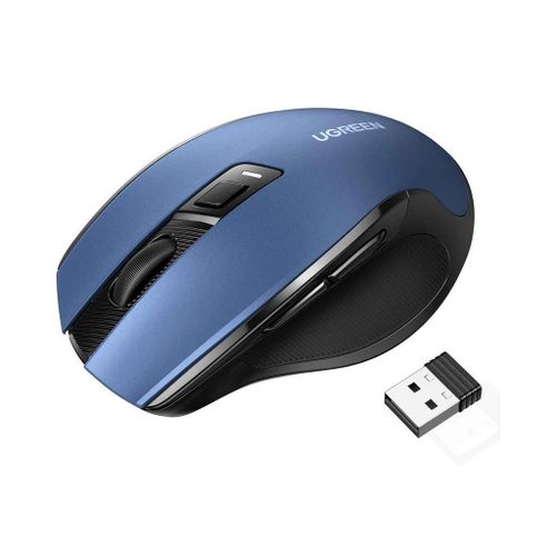 Souris Sans Fil Design Ergonomique Bleu