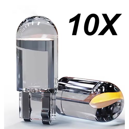 Lampe LED de voiture T10 W5W 12V,10pcs lampe automatique pour intérieur de voiture