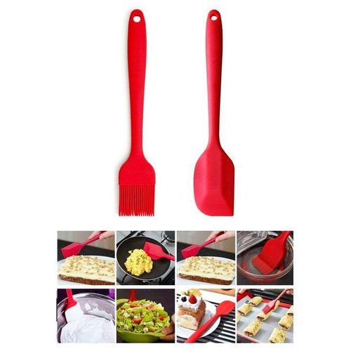 Spatule Plus Brosse en Silicone de qualité alimentaire - Cuillère à beurre et Pinceau de cuisine