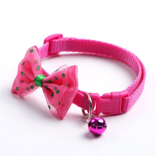 Collier à papillon pour chat - rose