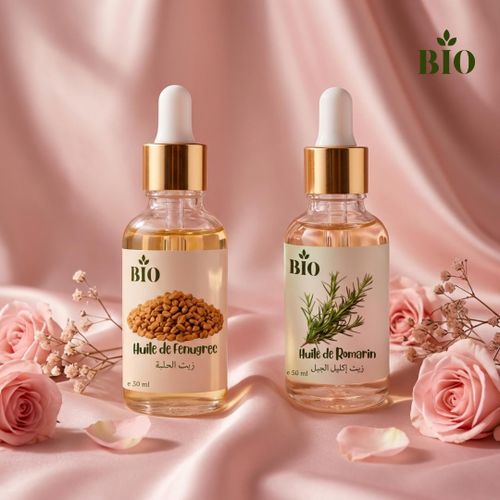 Huile de fenugree 50 ml et Huile de romarin 50 ml nutrition intense