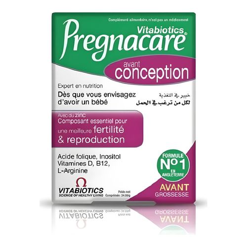 Vitamines Pré-Conception Femme - Complexe Fertilité & Acide Folique - 30 Comprimés
