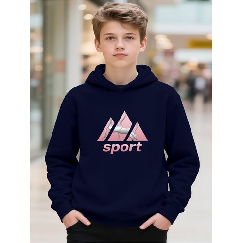 Sweat à capuche tendance pour garçons, collection automne-hiver, imprimé SPORT sommet de montagne, tissu doux en maille confortable, sport décontracté - Lavable en machine - Entretien facile pour les sorties quotidiennes - Idéal pour l'automne/hiver - C