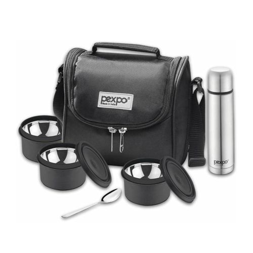 Pack Lunch Box Isotherme En Inox Et Gourde 500ml - Boite A Lunch Anti Fuite Avec Sac Isotherme Et Cuillere