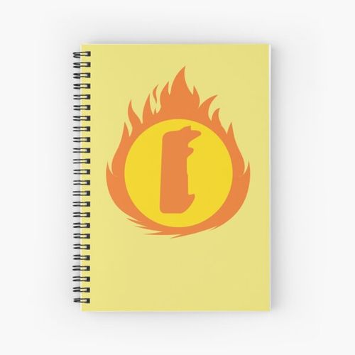 Superhero Letter I. Fire Insignia Spiral Notebook Bloc note