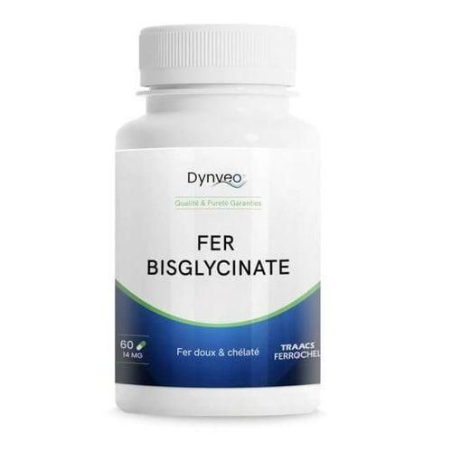 Dynveo Lab Fer Bisglycinate 14 mg - Fatigue, Immunité, Oxygénation - Forme chélatée ultra assimilable - Haute tolérance digestive - Vegan, sans additifs - 60 gélules (2 mois)