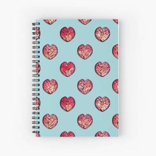 Copy of Realistic hearts jewels seamless pattern Spiral Notebook Bloc note