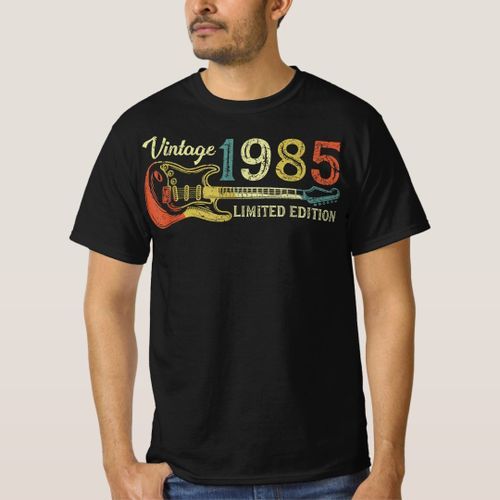 Funny T-shirt Birthday Gift 1985 for men guit