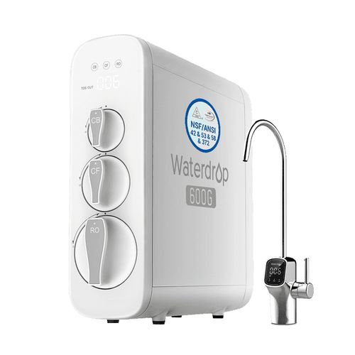 Système d'Osmose Inverse 8 Étapes Sans Réservoir – 600 GPD (2 280L/J) avec Robinet LED Intelligent