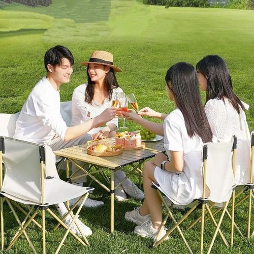 Ensemble table et chaises de camping confortables - 6 places - Confortable et facile à transporter