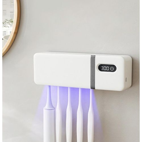 Stérilisateur de brosses à dents domestiques à séchage à l'air libre et LED UV-C DelightZone avec porte-brosse à dents