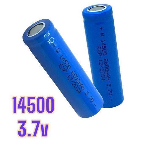 2 batteries 3.7V 14500 Li-ion rechargeables 6800 mAh