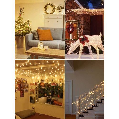 Guirlande de rideau LED sur la fentre USB guirlande de lumires ferique avec tlcommande 50 pices