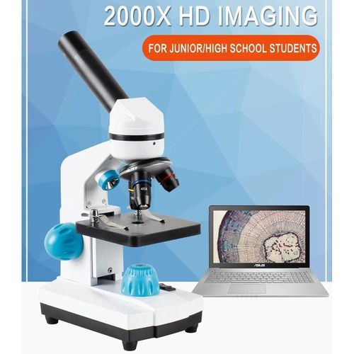Microscope biologique HD Zoom 2000x 13 accessoires oculaire lectronique monoculaire tudiant laboratoire ducation LED USB