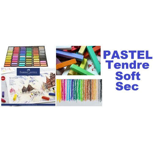 Boite 72 Demi Pastel Soft Tendre,Douce,Couleurs brillantes,Forte pigmentation