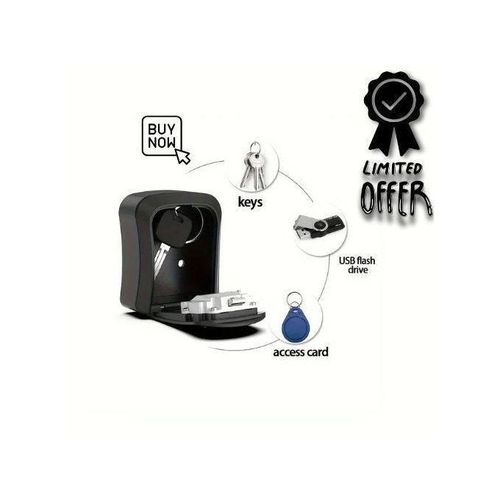 Code intelligent mot de passe clé serrure boîte stockage maison clé murale clé coffre-fort étanche extérieur Keybox 4 chiffres mot de passe