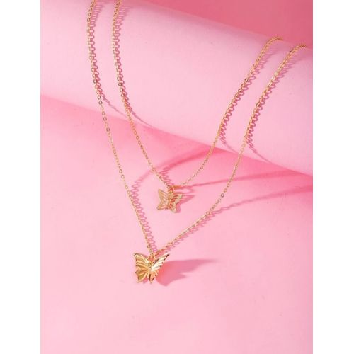 COLLIER à CHAINE avec PAPILLON