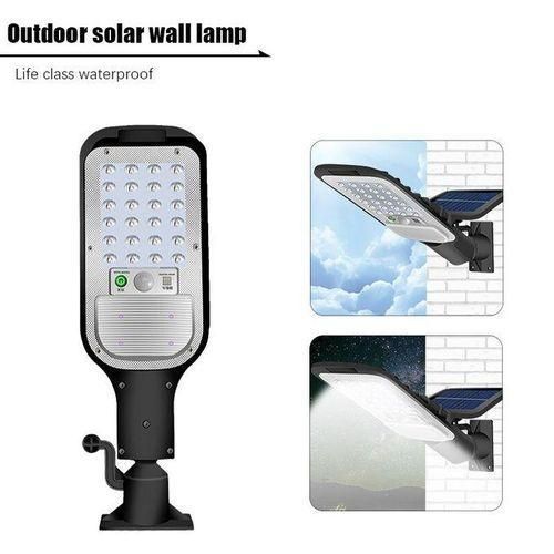 Projecteur Solaire LED Extérieur avec Détecteur de Mouvement et Télécommande – Lampe Murale Solaire Étanche avec 3 Modes d'Éclairage pour Jardin, Terrasse et Garage