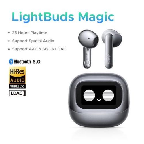 Écouteurs Sans Fil LightBuds Magic avec Boîtier Écran Interactif
