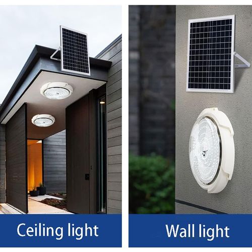 Lampes LED extérieures à panneau solaire réglables, avec télécommande IP65,Et câble de 5 m