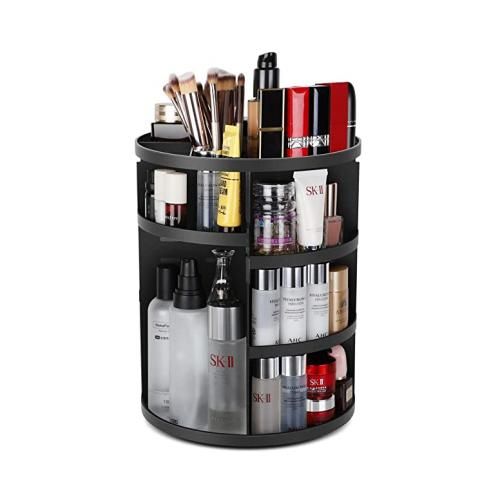 منظم مكياج دوار 360 درجة ، حامل دوار قابل للتعديل