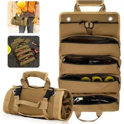 Sac à outils professionnel multifonction avec plusieurs compartiments – Organiseur portable pour outils de bricolage,réparation et maintenance – Sac de rangement robuste pour marteau,tournevis,perceuse et accessoires