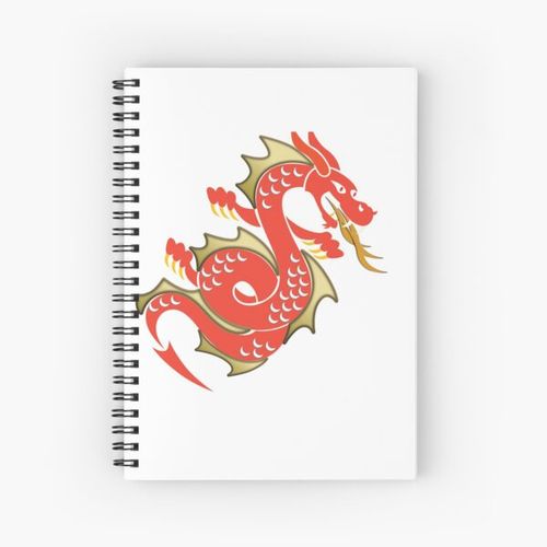 Red Dragon Legendary Creature Spiral Notebook Bloc note