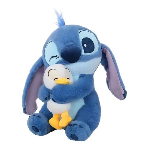 Peluche Stitch Tenant Donald Duck - Personnage - Jouet Enfant & Collection - Doux et Câlin